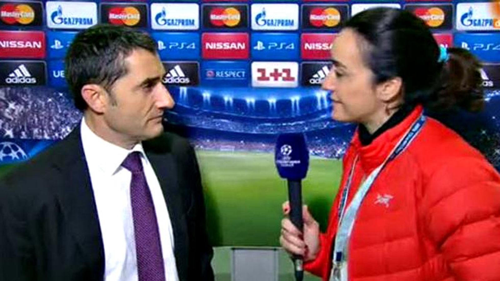 Ernesto Valverde se ha mostrado "contento" de la victoria conseguida por el Athletic en Lviv frente al Shakhtar Donetsk (0-1) y ha añadido que a pesar de que solo necesitan un punto para asegurarse la tercera plaza del Grupo H solo piensan "en ganar"