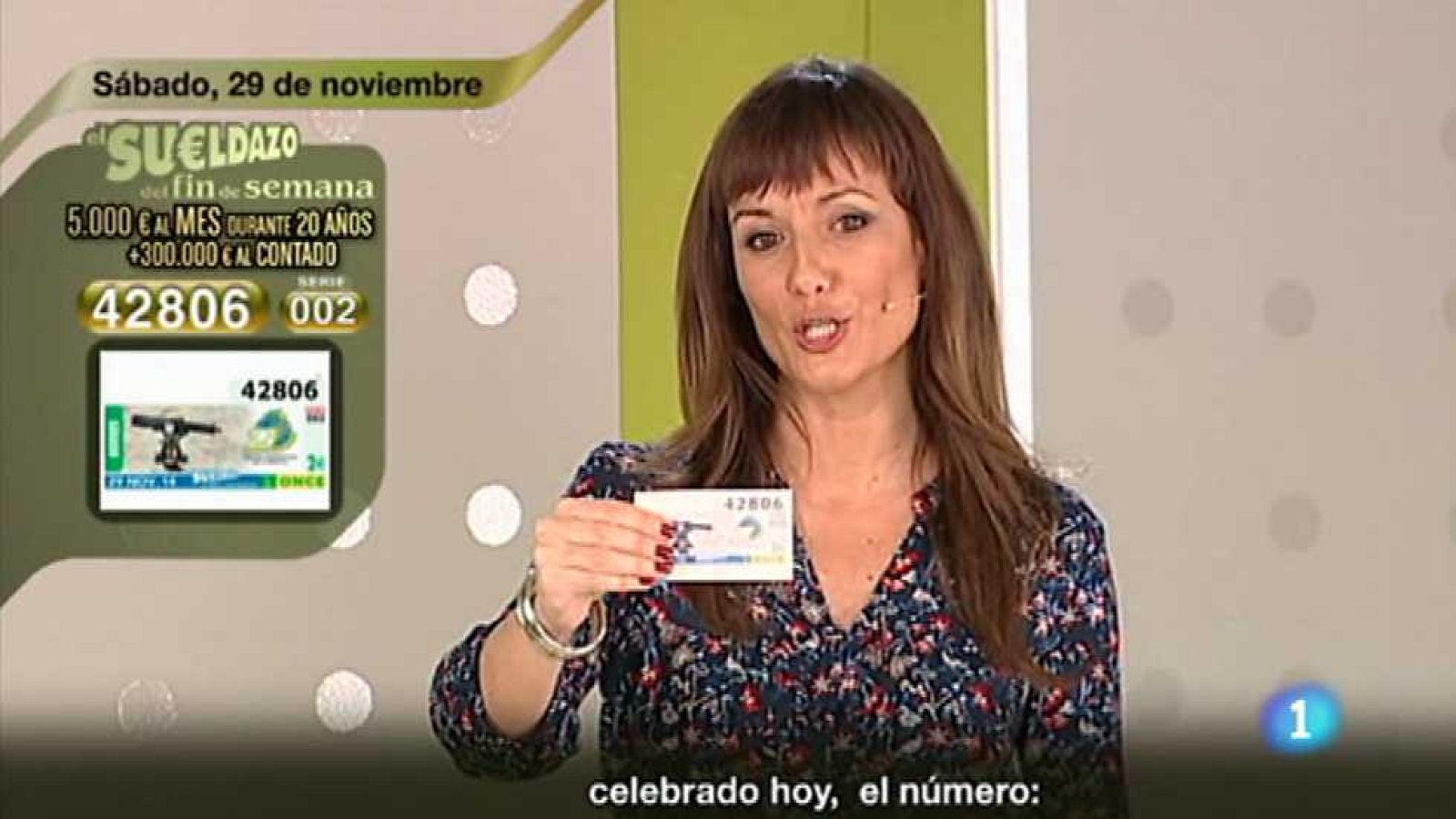 Sorteo ONCE - 29/11/14 - Ver ahora