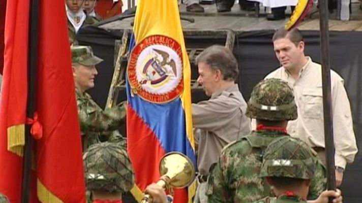 Telediario 1 - La guerrilla de las FARC ha liberado al general Rubén Darío
