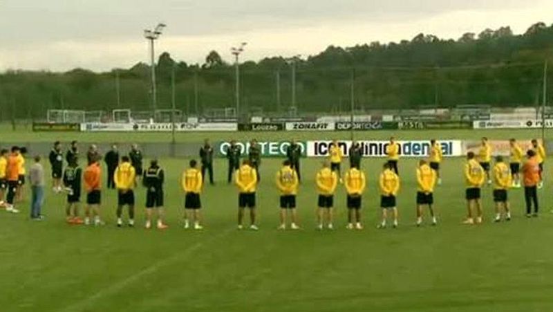 El Dépor realiza un parón en su entrenamiento por el hincha fallecido