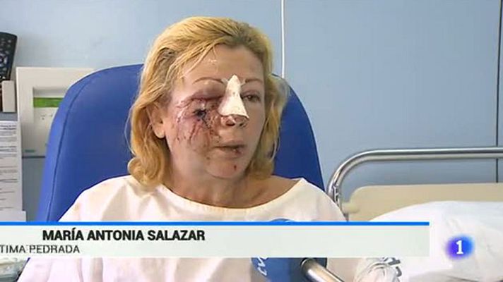 Telediario 1 - Detenido un joven por tirar piedras a los coches desde un puente de una autovía