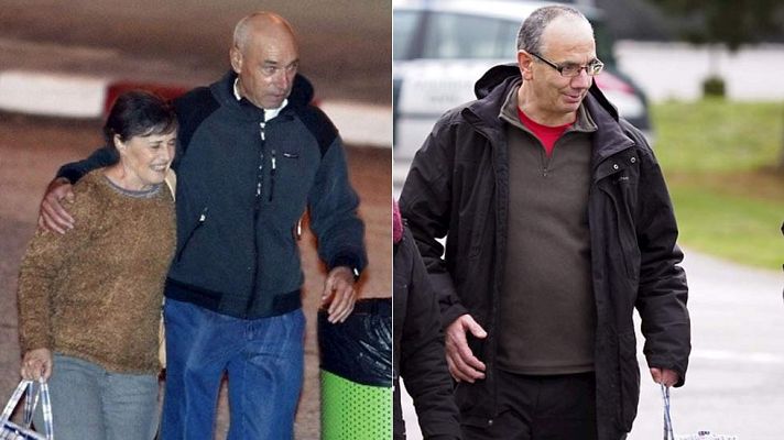 Telediario 1 - Salen de la cárcel los etarras Santi Potros y Plazaola al descontarles las penas cumplidas en Francia