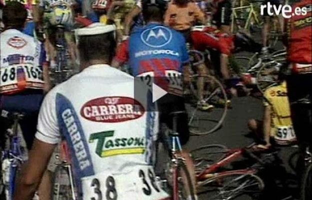 Vuelta ciclista a España - Final de etapa accidentado hace 13 años