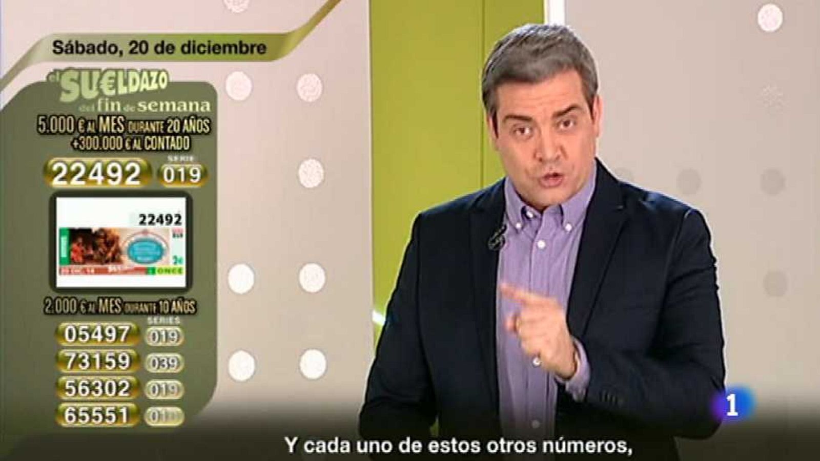 Sorteo ONCE - 20/12/14 - Ver ahora