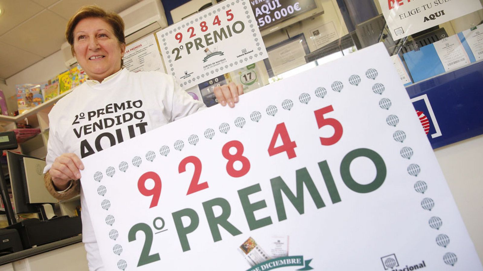 El segundo premio es para el 92.845