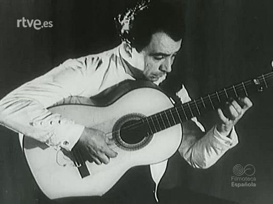 BAILA LOLA FLORES Y NIÑO RICARDO A LA GUITARRA (MATERIALES SIN MONTAR)