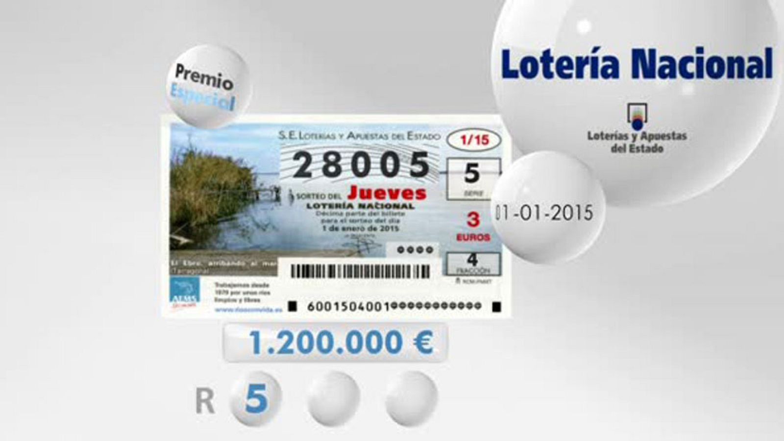 Loteria Nacional - 01/01/2015 - Ver ahora