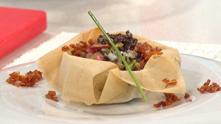 Cocina con Sergio - Lentejas beluga en ensalada