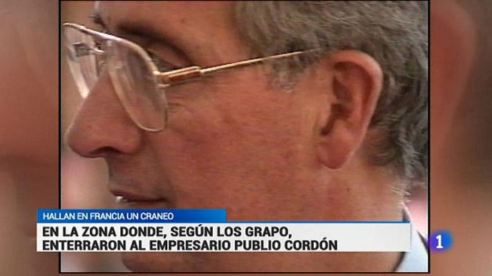 Telediario 1 - Hallan en Francia un cráneo en la zona donde los GRAPO enterraron al empresario Publio Cordón
