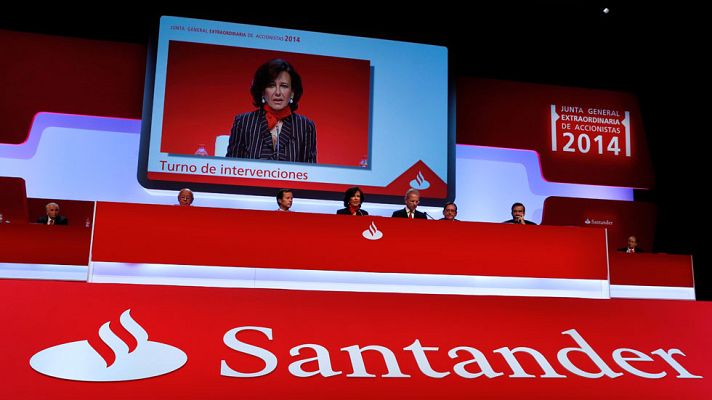 Telediario 1 - El Banco Santander anuncia una ampliación de capital de hasta 7.500 millones de euros