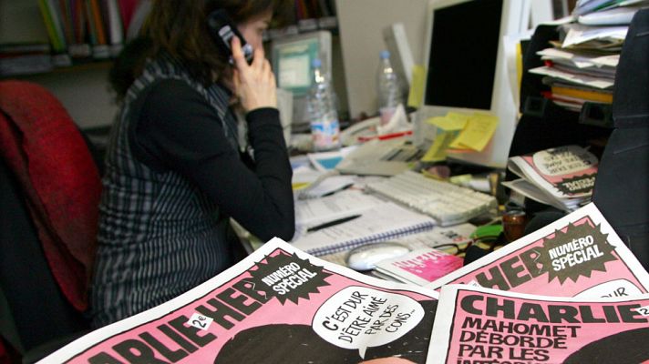 Telediario 1 - La redacción del 'Charlie Hebdo' trabaja ya en el próximo número