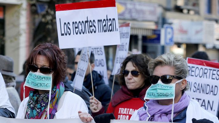Telediario 1 - Marcha de la Plataforma de Afectados por la Hepatitis C