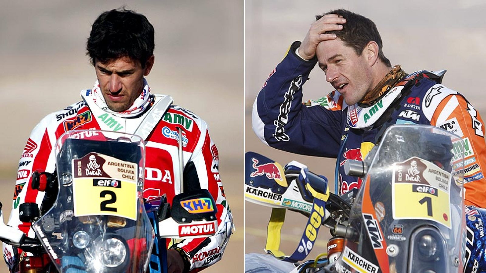 Los dos pilotos españoles pugnan por el liderato del raid. El de Castellón va por delante, con 12 minutos de ventaja sobre el de Avia.