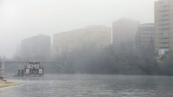 Telediario 1 - Castilla y León en alerta amarilla por culpa de la niebla