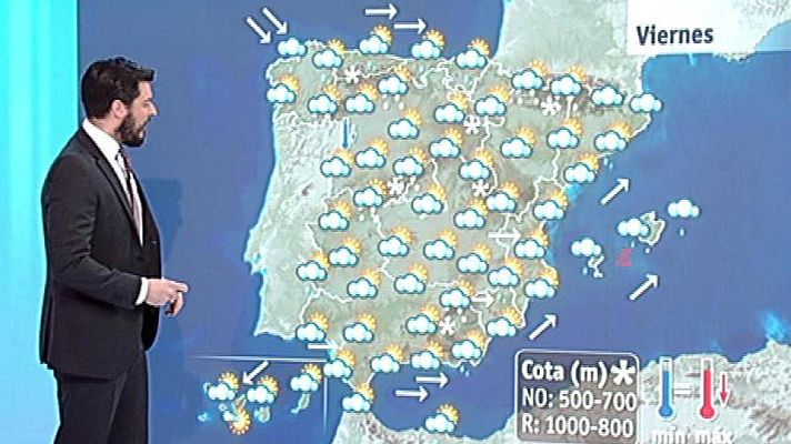 El tiempo - Nieve en el norte y temperaturas bajas