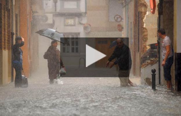  - Una fuerte tromba de agua en Sueca