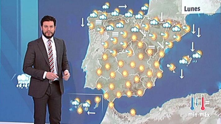 El tiempo - Poco nuboso en la mayoría de la Península y viento intenso en Girona y Baleares