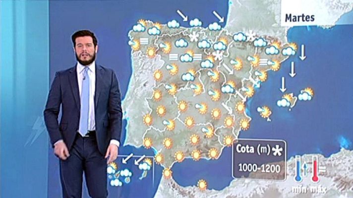 El tiempo - Viento fuerte en el Valle del Ebro, la costa mediterránea y Baleares