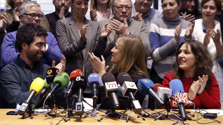 Telediario 1 - Reacciones en IU a la salida de Tania Sánchez