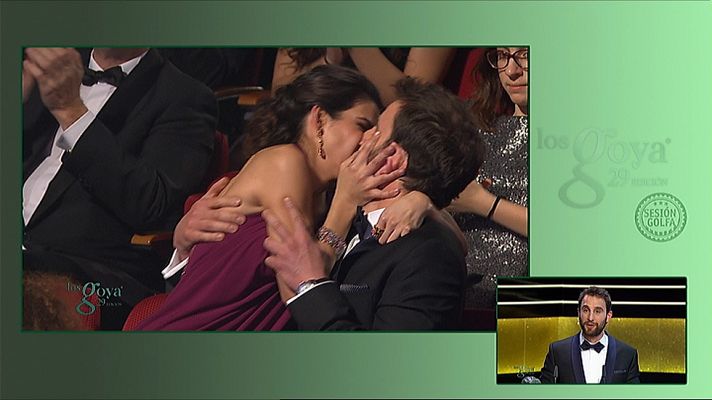 Goyas Golfos - La 'moviola' del beso de Dani Rovira y Clara Lago