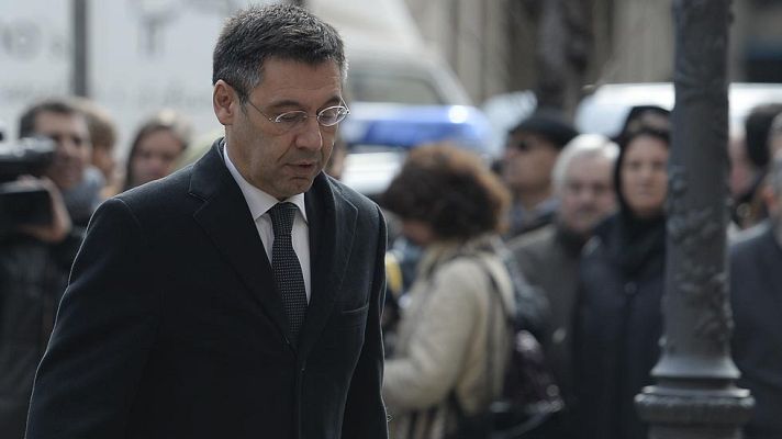 Telediario 1 - Bartomeu declara por un delito fiscal en el fichaje de Neymar