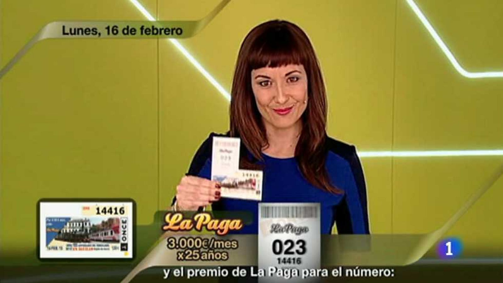 Sorteo ONCE - 16/02/15 - Ver ahora