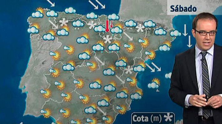 El tiempo - Lluvias y vientos fuertes con descenso de la cota de nieve