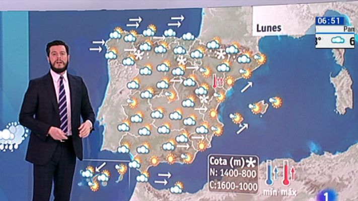El tiempo - Nevadas en cotas bajas del extremo norte peninsular