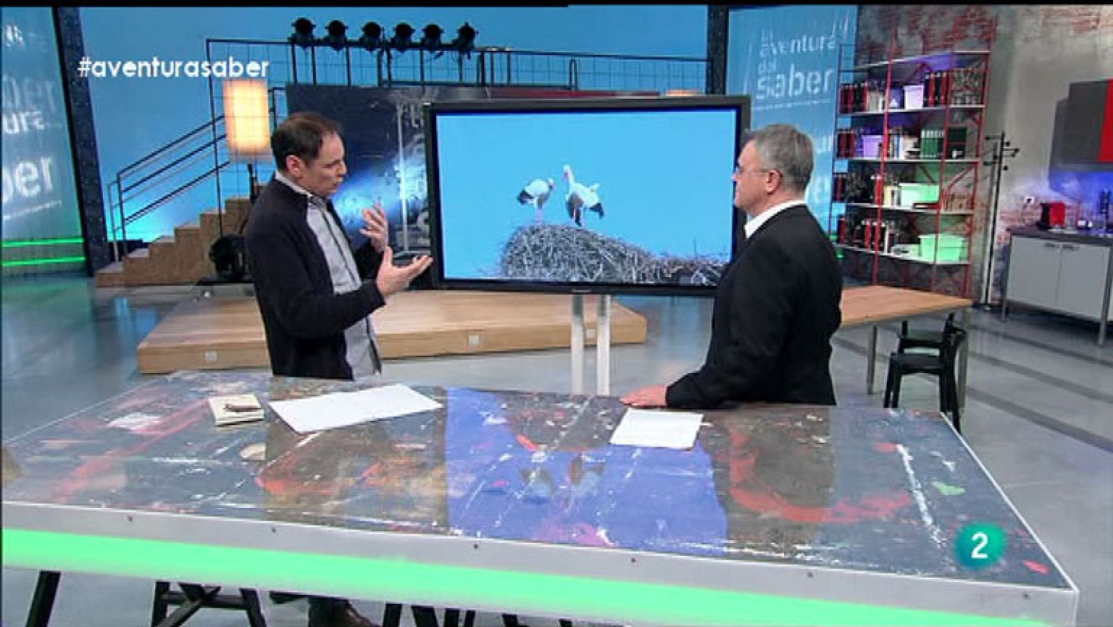 La Aventura del Saber. José Manuel Crespo. Divulgación medioambiental. Cigüeñas