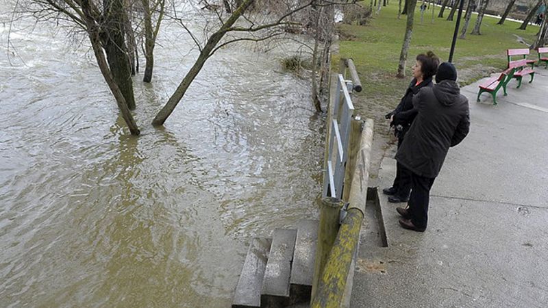 Activado el nivel de preemergencia en Navarra por un fuerte temporal de agua y nieve