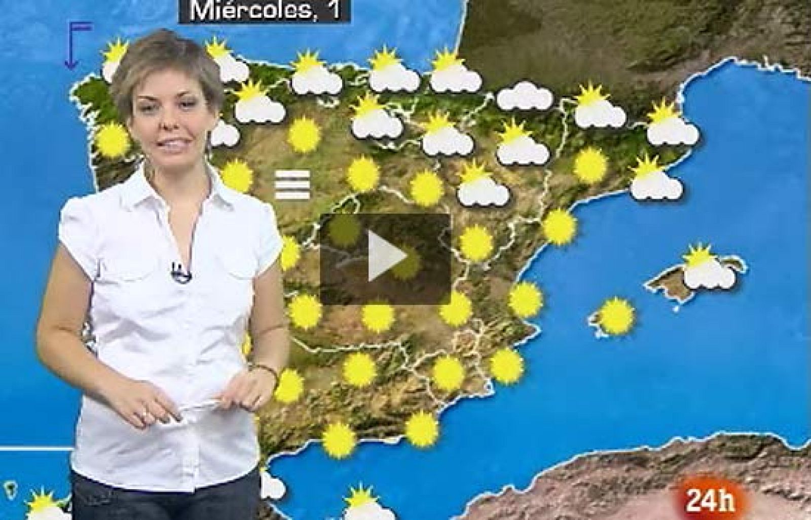 Se esperan nubes en el tercio norte de la Península y lluvias aisladas en el Cantábrico y Los Pirineos. Las temperaturas subirán ligeramente.