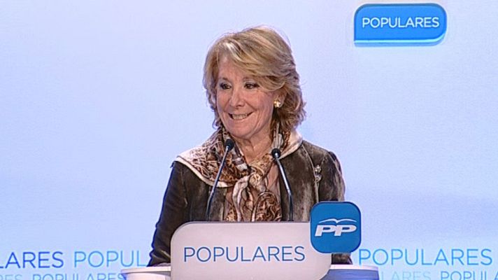 Telediario 1 - Aguirre rechaza abandonar la presidencia del PP en Madrid