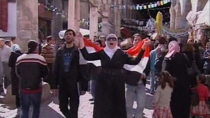  - TVE grabó la primera protesta contra el régimen de Al Asad