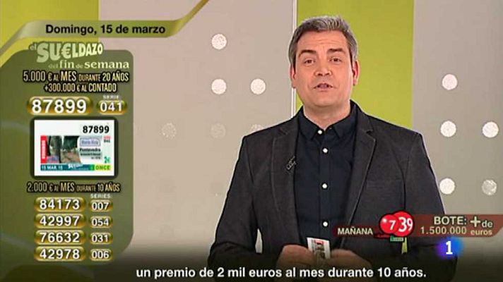 Sorteos ONCE - Sorteo ONCE - 15/03/15