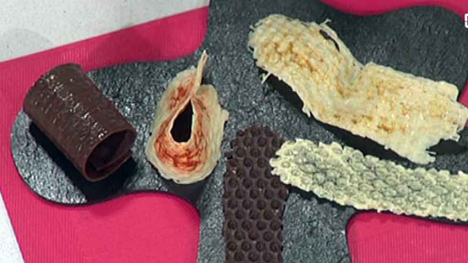 Escuela de pastelería: Láminas de chocolate con sabores