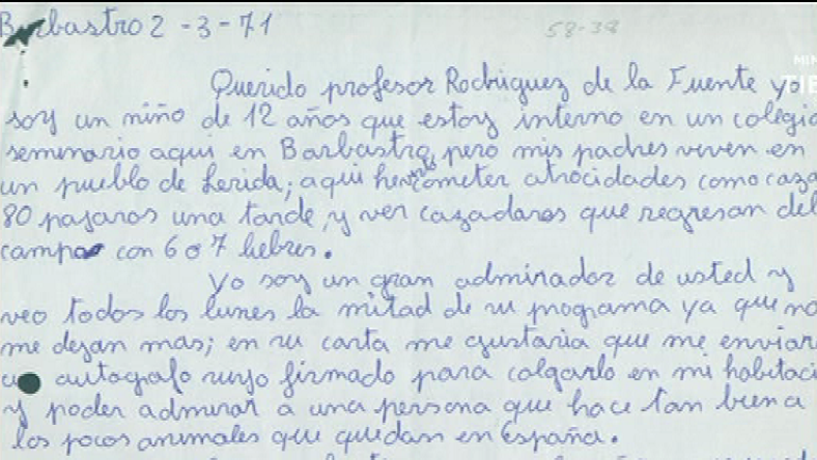 España Directo- ¿Le escribías cartas a Félix Rodríguez de la Fuente?