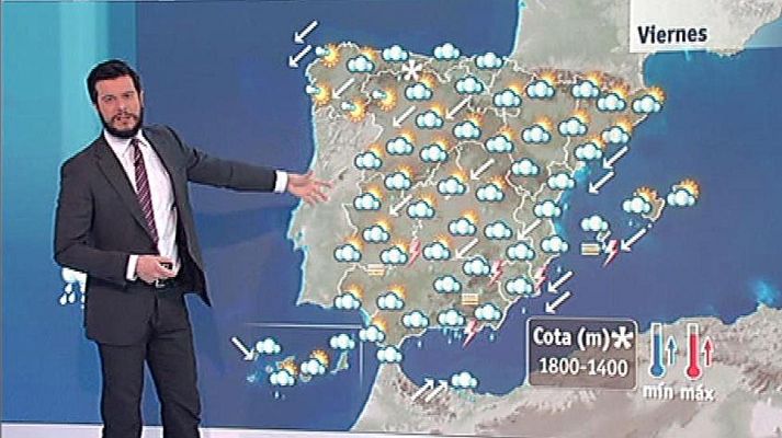 El tiempo - Lluvias y oleaje en el sureste
