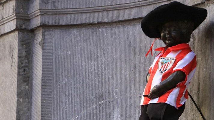 Telediario 1 - El Manneken Pis de Bruselas se viste del Athletic