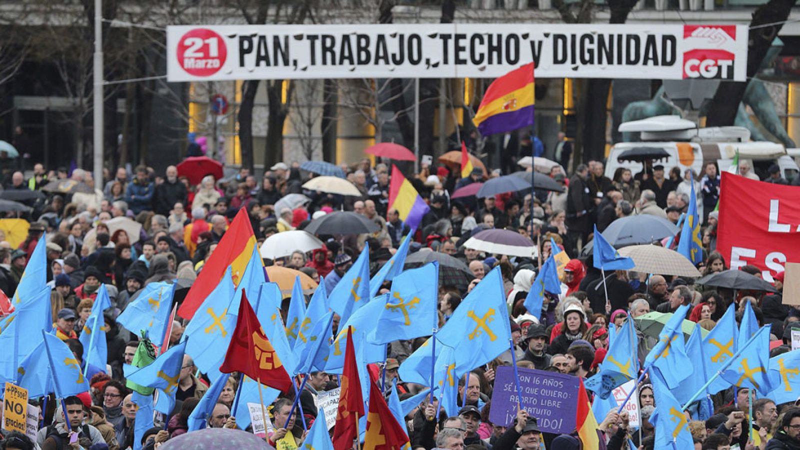 Las Marchas por la Dignidad protestan en Madrid contra las políticas de austeridad - Informativo 24h | Ver