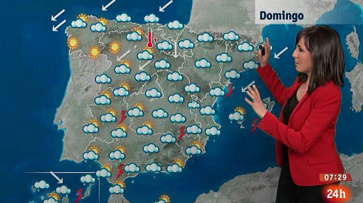 El tiempo - Lluvias localmente fuertes en Canarias, Comunidad Valenciana y Cataluña