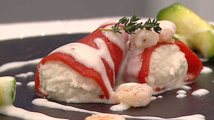 Cocina con Sergio - Pimientos rellenos de brandada con salsa de queso