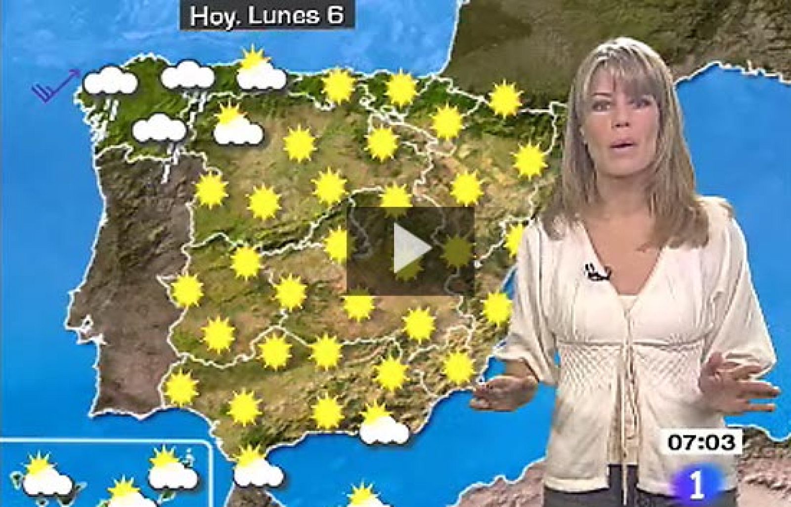 Este lunes se esperan cielos despejados en la mayor parte de España, tan sólo se prevén nubes que pueden dejar lluviar en Galicia y el Canarias. Las temperaturas descienden de forma generalizada.