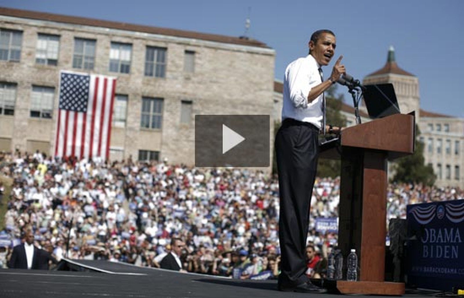 La ventaja de Obama en los sondeos hace que la campaña se caliente | Ver