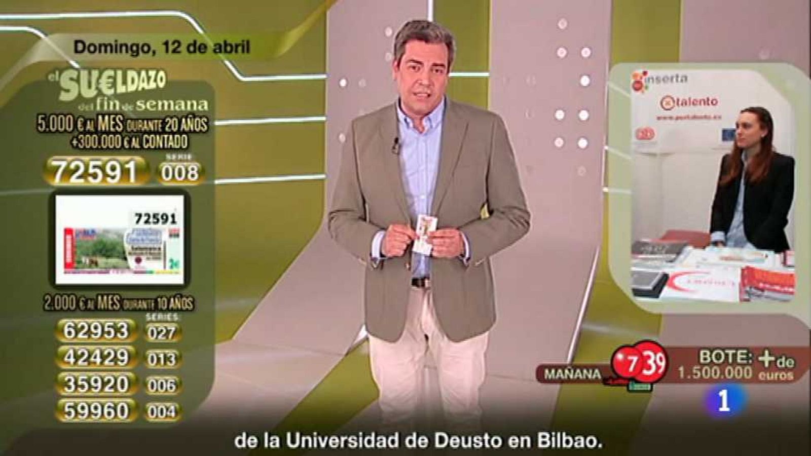 Sorteo ONCE - 12/04/15 - Ver ahora