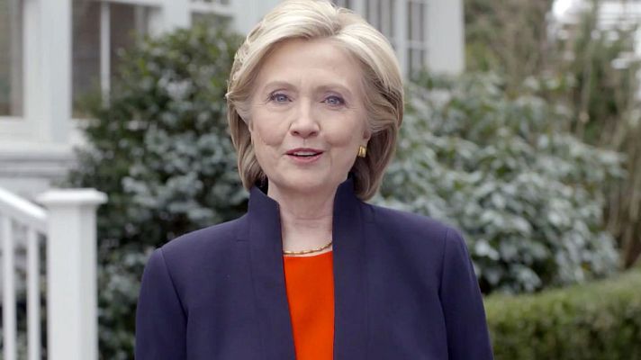 Telediario 1 - Clinton, aspirante demócrata a la presidencia de EE.UU.
