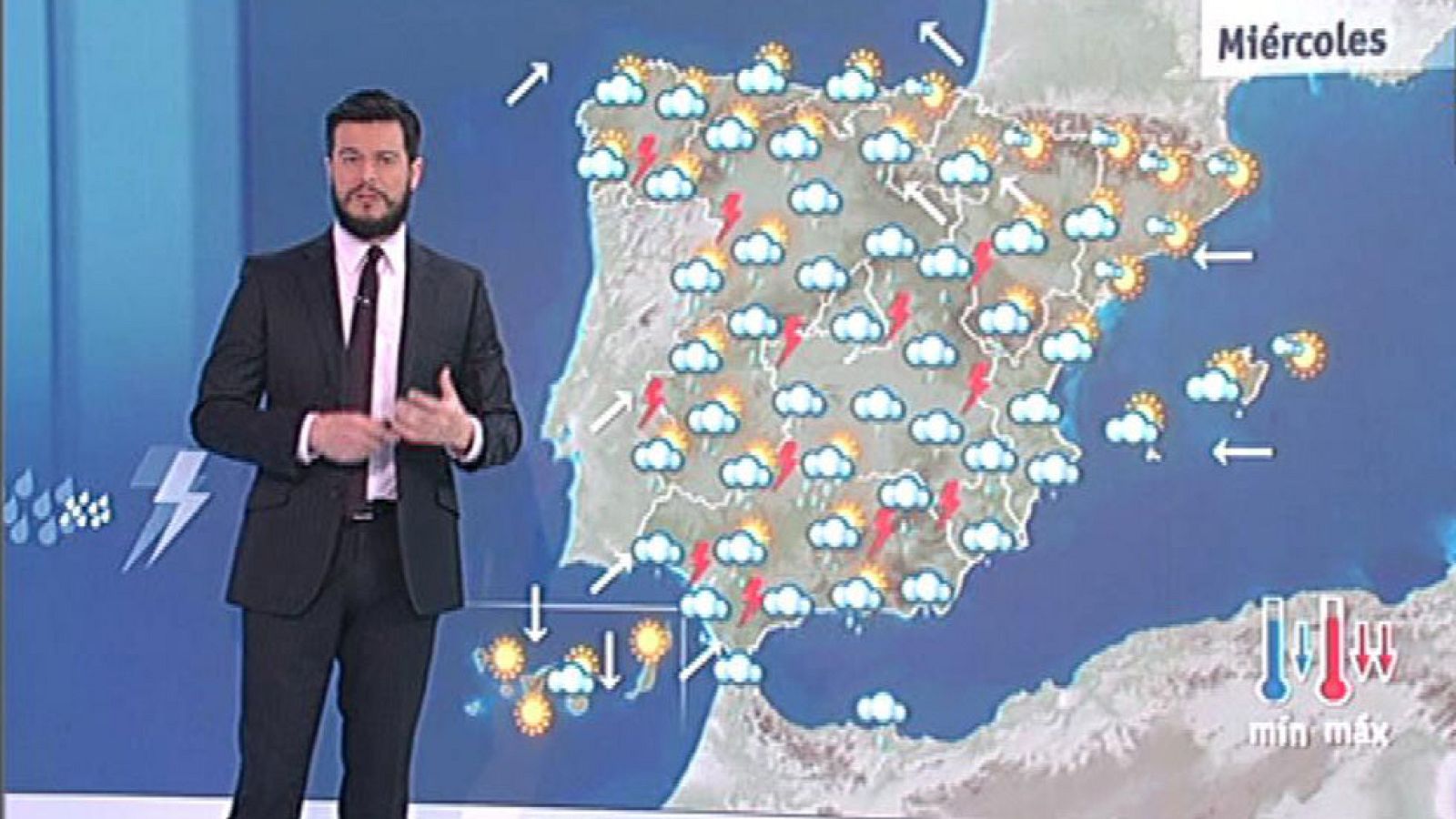 Día de lluvia en casi todo el país