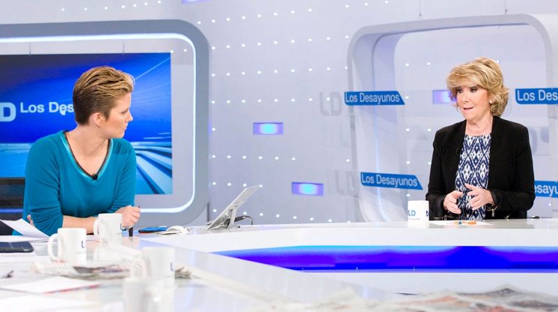 Esperanza Aguirre, candidata del PP a la alcaldía de Madrid: "No hay ningún imputado por corrupción en mis listas" - Los desayunos | Ver