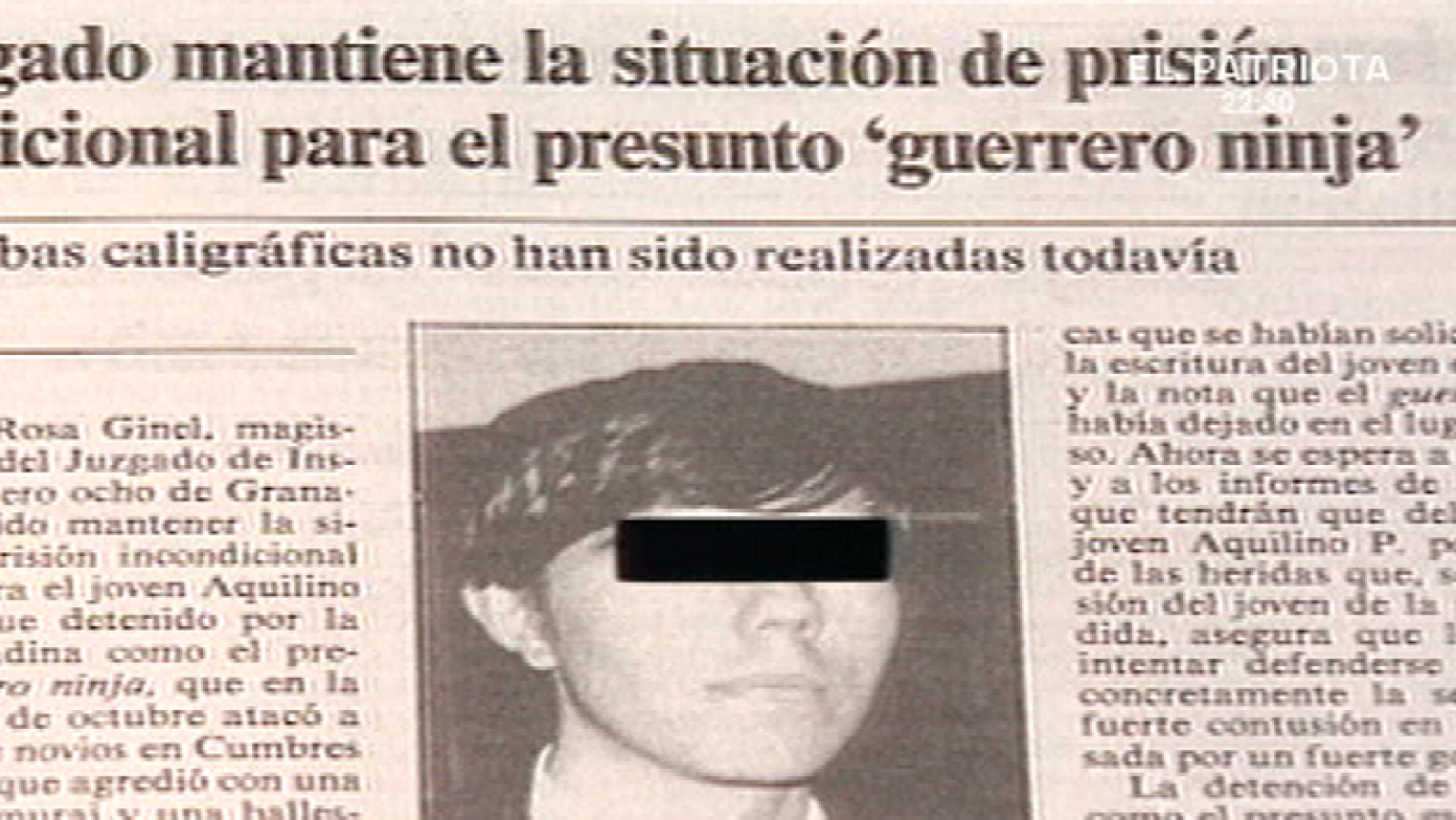 Menores y protagonistas de la crónica negra