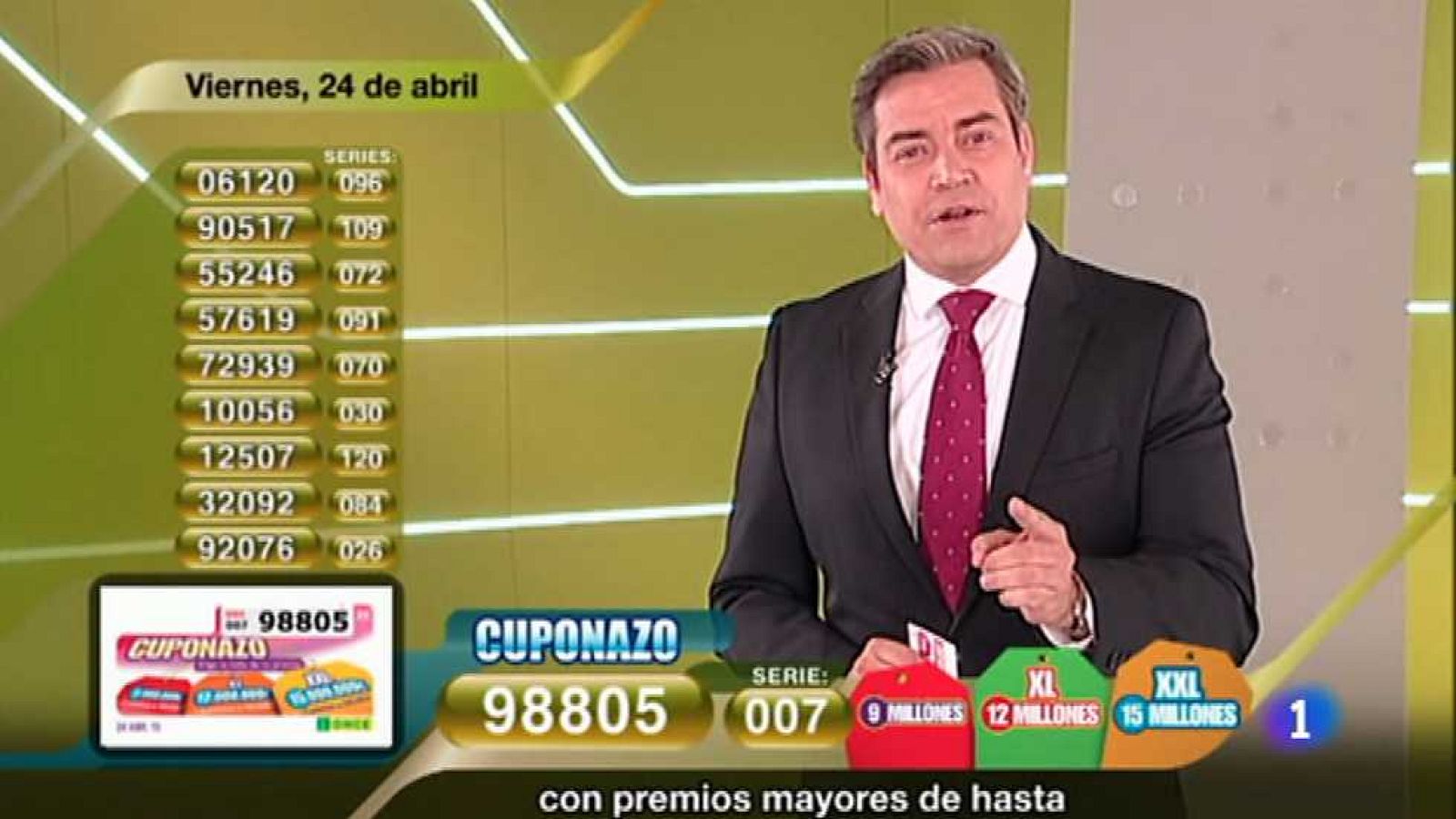 Sorteo ONCE - 24/04/15 - Ver ahora