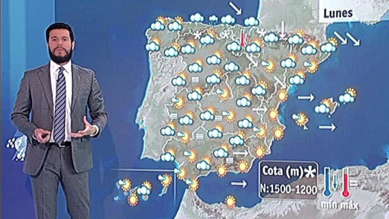 Viento del noroeste y temperaturas bajas